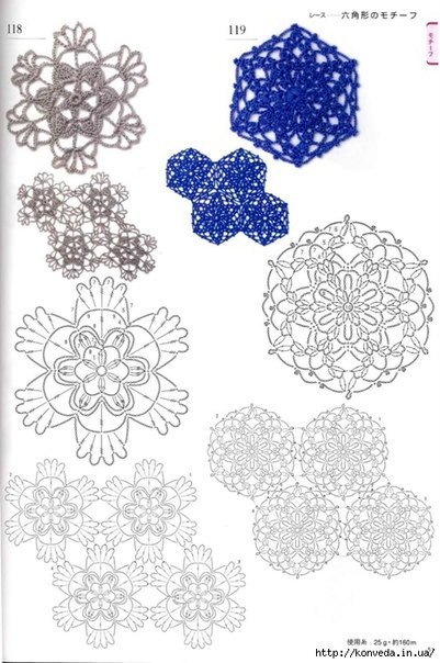 Мотивы крючком и варианты их соединения