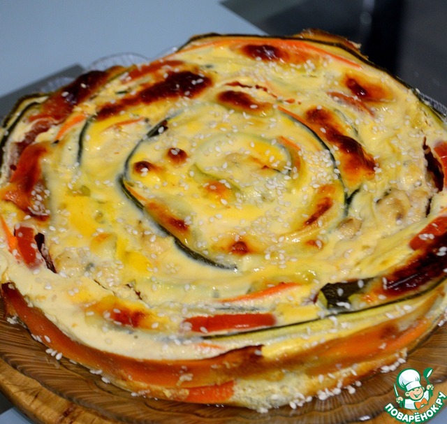 Простая овощная запеканка с куриной грудкой Простая овощная запеканка с куриной грудкой
