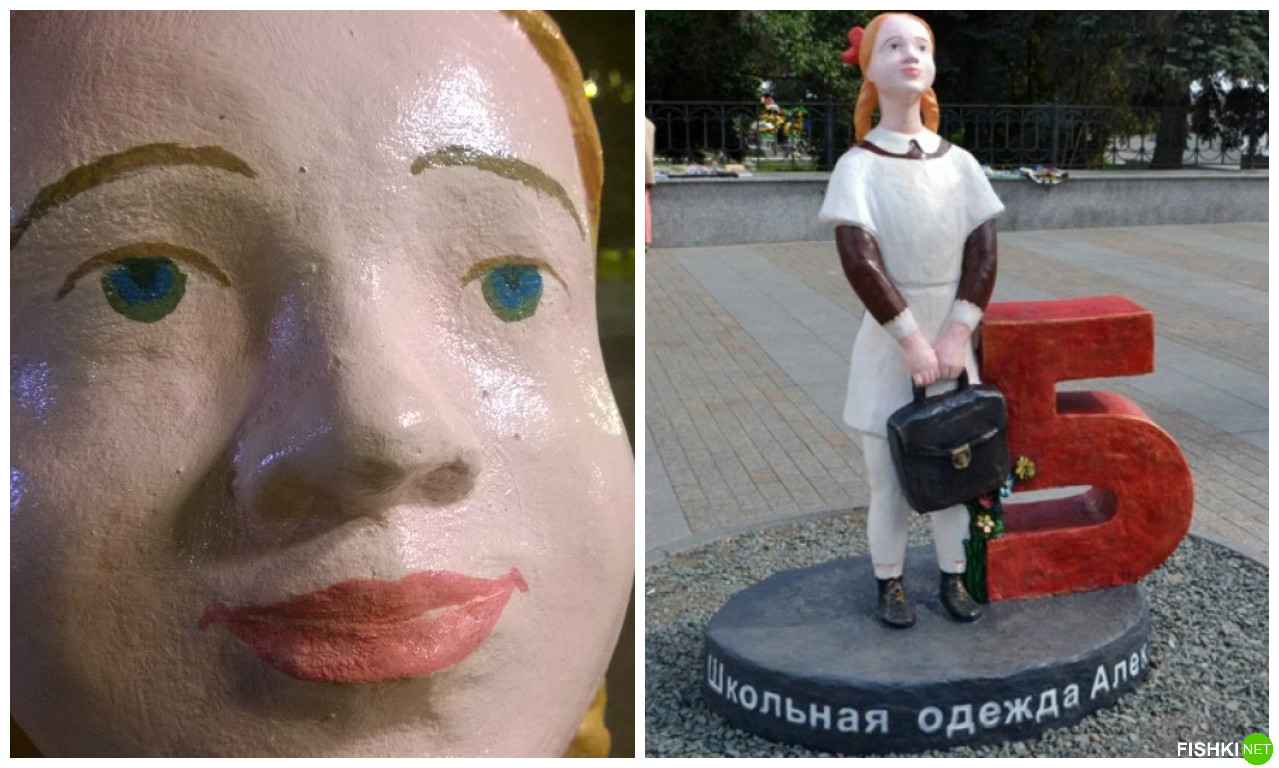 Арт-объект "Школьница" в Пензе глупость, несуразица, прикол, скульптуры