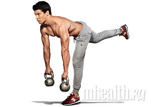 Укрепись Фото 4 - Становая тяга с гирями: прокачай мышцы всего тела сразу