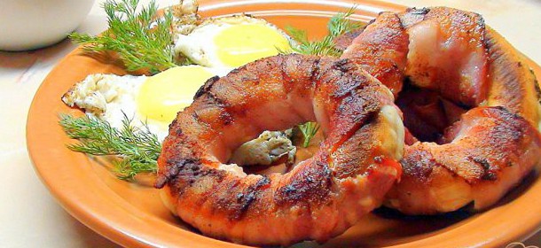 7. Баранки с сыром в беконе 7. Баранки с сыром в беконе еда, своими руками, сделай сам