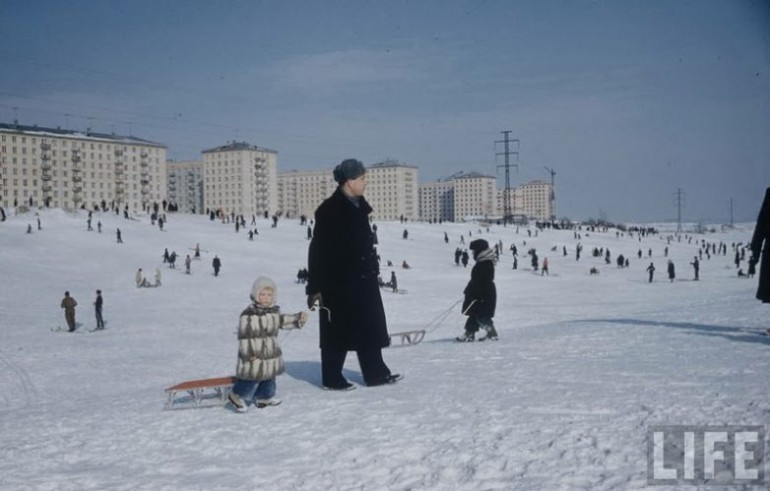 С папой на лед...