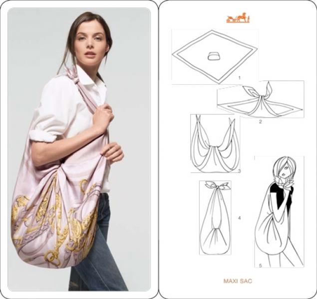 Как носить платок &ndash; 20 идей от HERMES