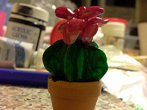 Создаем  цветущий кактус из полимерной глины | Ярмарка Мастеров - ручная работа, handmade