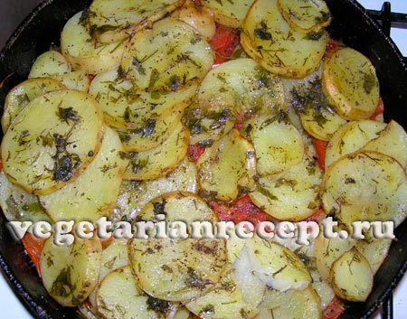 Картофель с помидорами и курицей в духовке рецепт пошагово Картофель с помидорами и курицей в духовке рецепт пошагово
