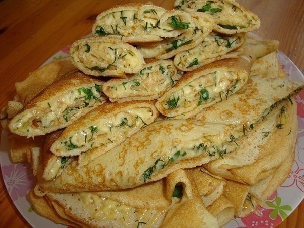 Рецепт начинки для блинов из сыра