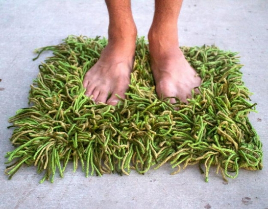 картинка вяжем коврик в виде травы своими руками