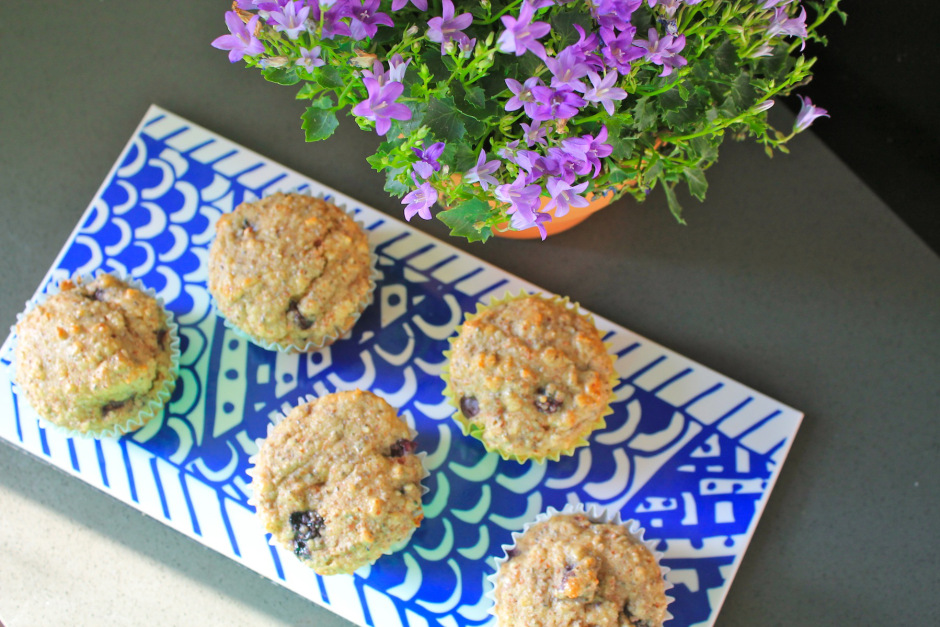 Gluten, dairy and sugar free blueberry muffins  9