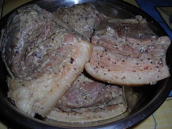 Маринованное сало. Маринованное сало.