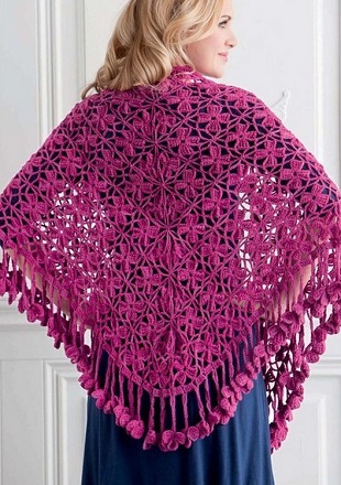 Шаль из цветочных мотивов