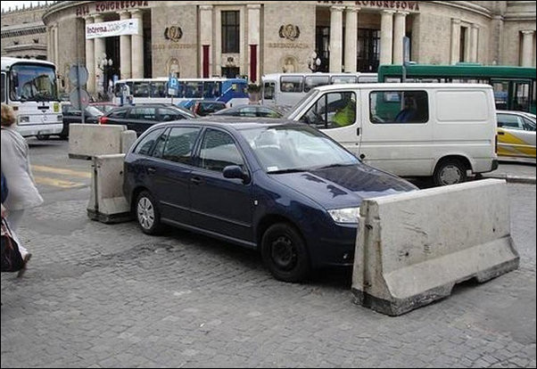 Народный штраф за неправильную парковку автомобили, парковка авто, юмор