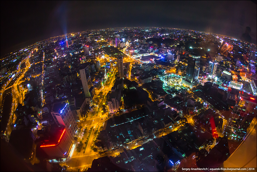 Ночной Сайгон с небоскреба