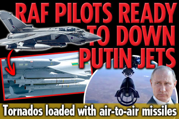 RAF Tornados missile Putin Syria UK tensions strikes Islamic State