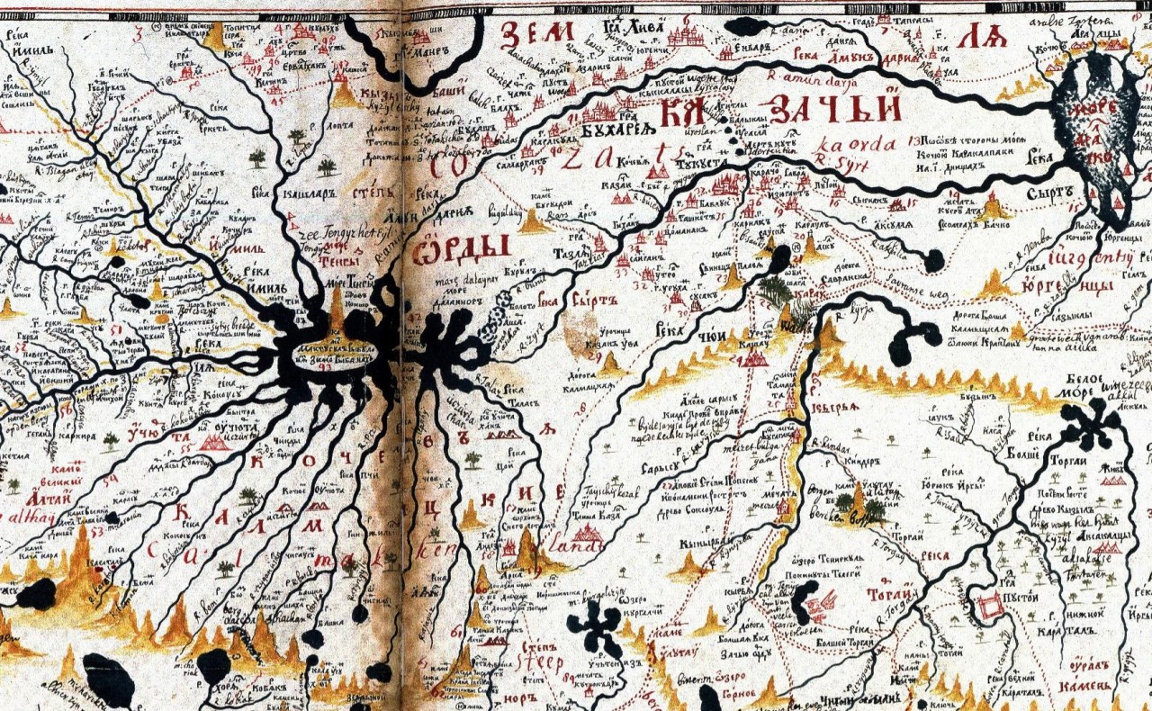 сибирские города на древних картах