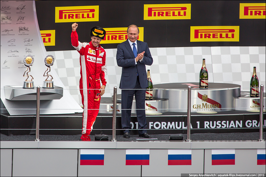 Церемония награждения Formula 1 Russian Grand Prix 2015