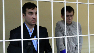Россияне Евгений Ерофеев (слева) и Александр Александров, задержанные на Украине в мае 2015 года. Архивное фото
