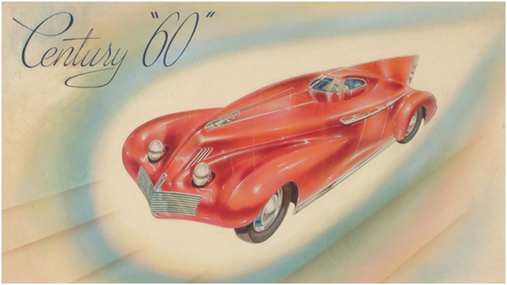  Buick Century 60, дизайнер Артур Росс/Art Ross sketch, автодизайн, дизайн