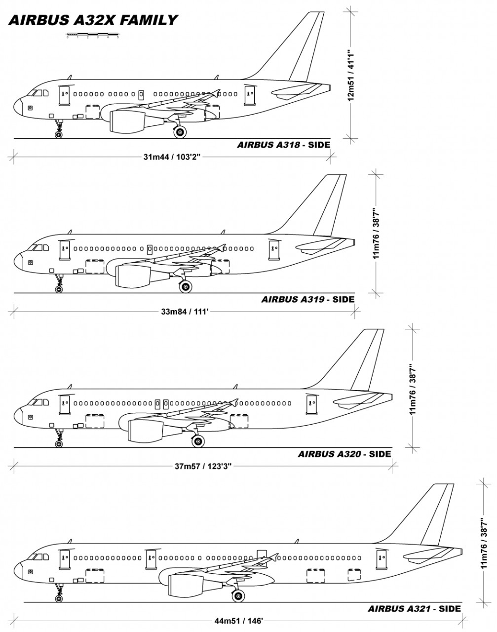Airbus a321 чертеж