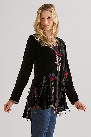 velvet embroidered jacket