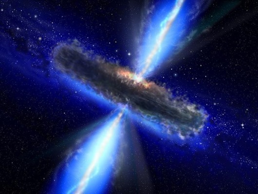 A dust-bound supermassive black hole [artist's impression]