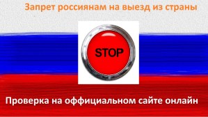 Запрет на невыезд за границу россиянам, проверка на официальном сайте