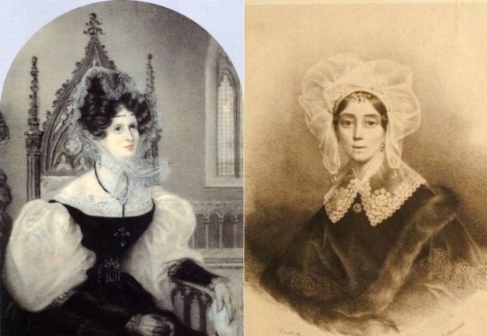Слева – Данс и Амели Ромилли. Портрет княгини З. А. Волконской, 1831. Справа – Баттистелли. Портрет З. А. Волконской | Фото: liveinternet.ru Роковая «царица муз и красоты»: почему княгиню Волконскую в России считали ведьмой, а в Италии – святой