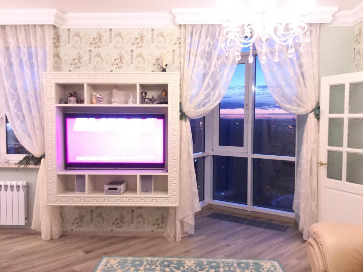 Интерьер гостиной Квартира в Лосином острове. Кухня-гостиная