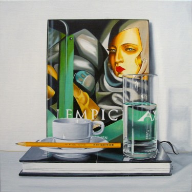 Un café avec Tamara de Lempicka 40x40x2 cm ©2014 - Jean-Pierre Walter