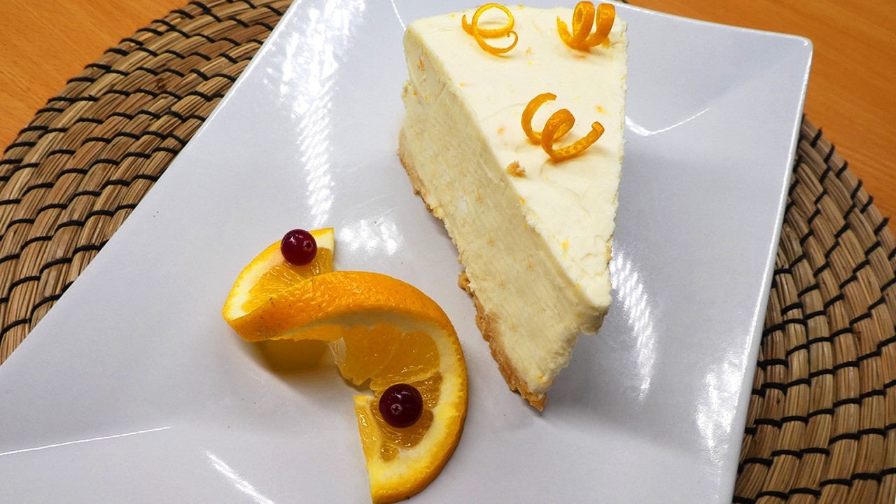 Апельсиновый  чизкейк | Десерт без выпечки