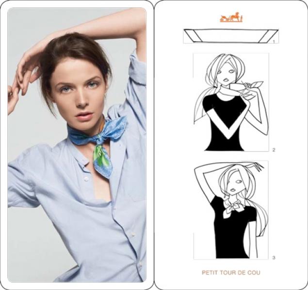 Как носить платок &ndash; 20 идей от HERMES