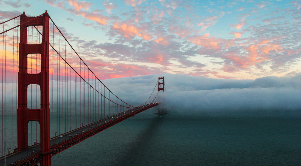  Туман и мост Золотые Ворота в Сан-Франциско. national geographic, конкурс, фотография, фотоконкурс