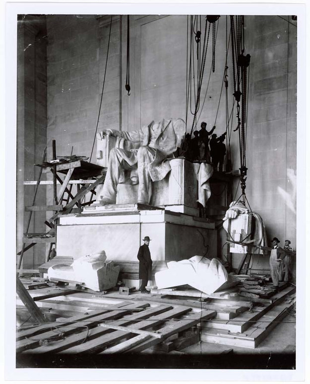 7. Мемориал Авраама Линкольна, США, 1920 год 7. Мемориал Авраама Линкольна, США, 1920 год достопримечательности, здания, старые фото, строительство