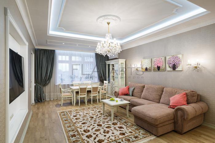 Интерьер гостиной Фотографии квартиры 134 кв.м. до и после ремонта
