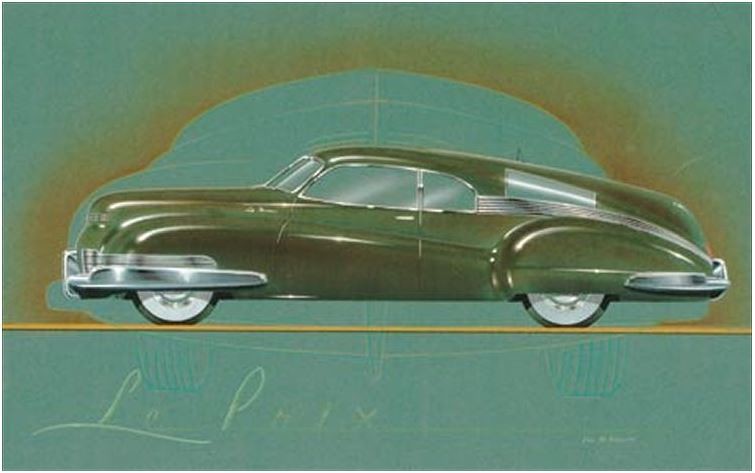 Chrysler Le Prix '1946 sketch, автодизайн, дизайн