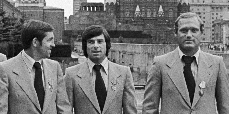 Хоккеисты Михайлов, Харламов, Петров на Красной площади,1978 год история, факты, фото