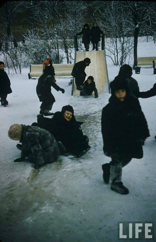Самодельные горки.