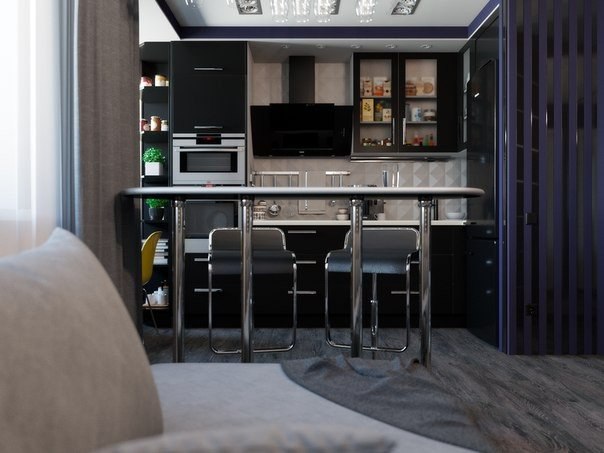 Дизайн интерьера кухни/гостиной Дизайн интерьера кухни/гостиной