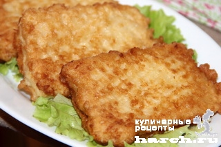 Рыбные шницели в вафельной корочке /// Я такое сочетание не встречал,необычно =)