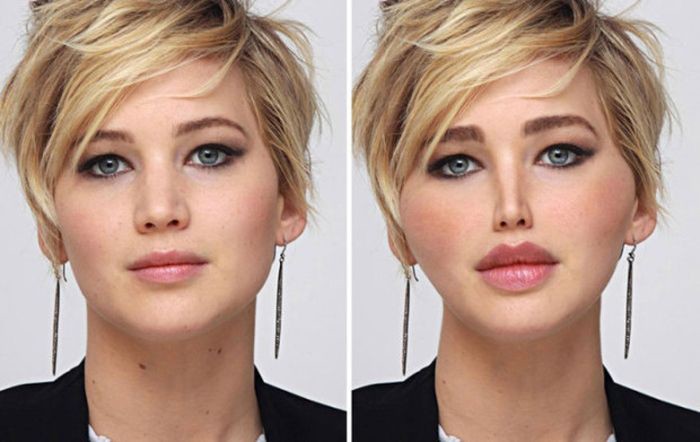 7. Дженнифер Лоуренс (Jennifer Lawrence) 7. Дженнифер Лоуренс (Jennifer Lawrence) лицо, пластика, фотошоп