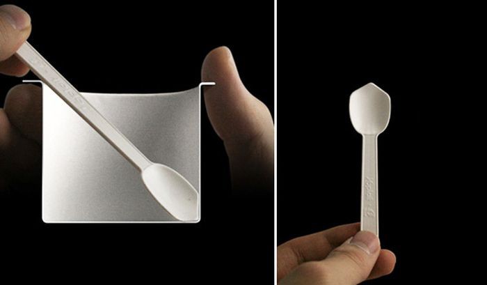 Специальная ложечка, позволяющая съесть ВЕСЬ йогурт дизайн, идея, креатив
