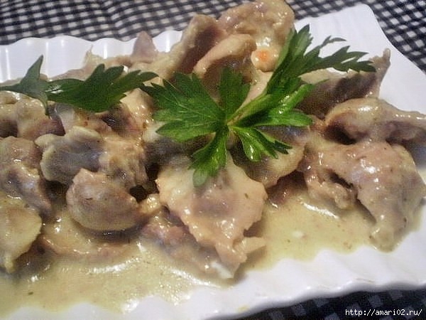 куриные желудки в сметанном соусе рецепт приготовления куриные желудки в сметанном соусе рецепт приготовления
