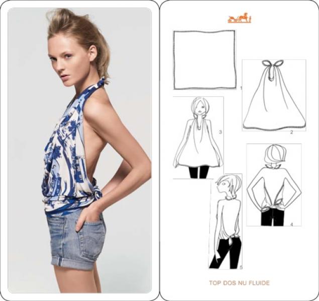 Как носить платок &ndash; 20 идей от HERMES