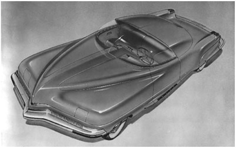 DeSoto Cyclone Concept '1942, Alex Tremulis sketch, автодизайн, дизайн
