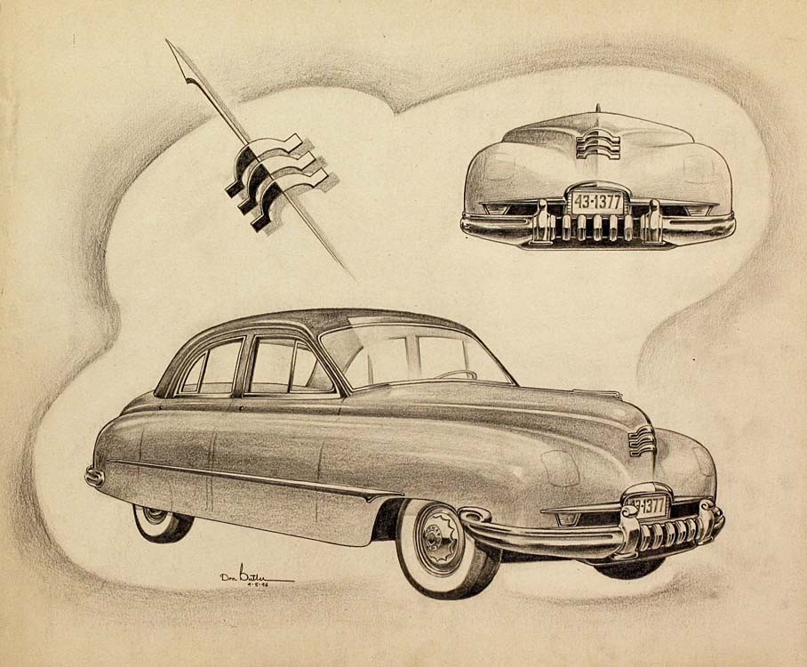 Дон Батлер/Don Butler, 1946 sketch, автодизайн, дизайн