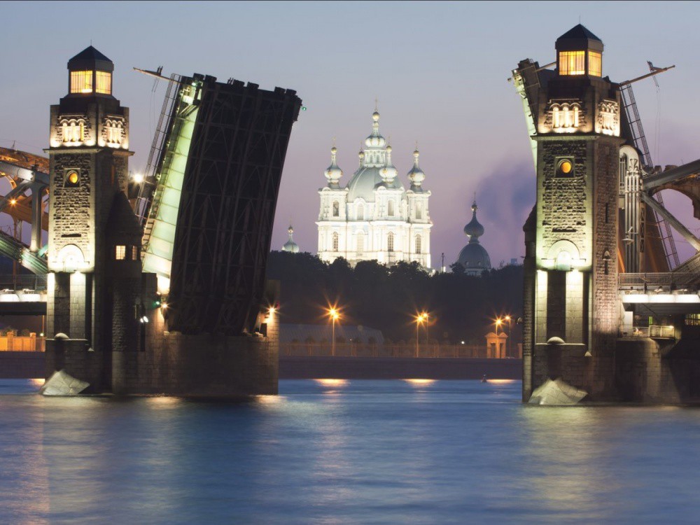 Большеохтинский мост петербург, питер, россия, туризм