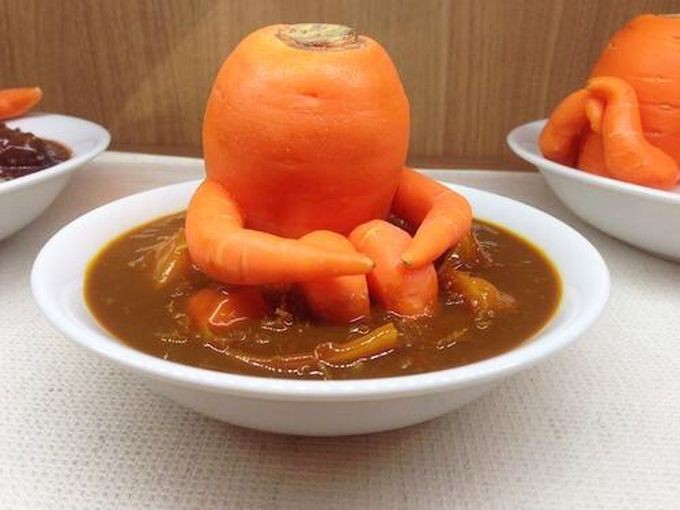 5. Морковка в депрессии овощи, фрукиы