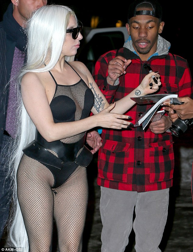 Lady Gaga Fishnet in NYC Lady Gaga Fishnet in NYC