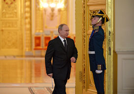 Президент России Владимир Путин во время 36-го заседания Российского организационного комитета "Победа" в Кремле