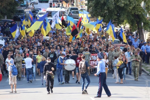 Шабаш нацистов в Одессе. "Москаляку на гиляку"