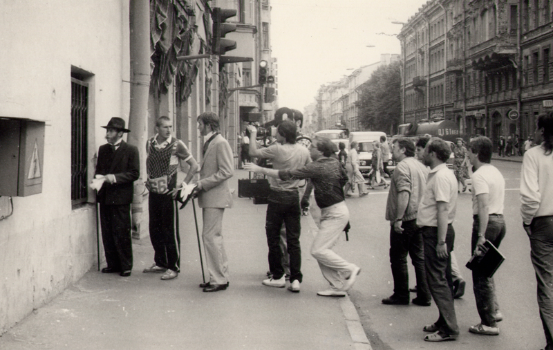 Фотографии со съемок фильма «Бакенбарды». 1990 год.